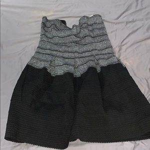 Silver and black mini dress